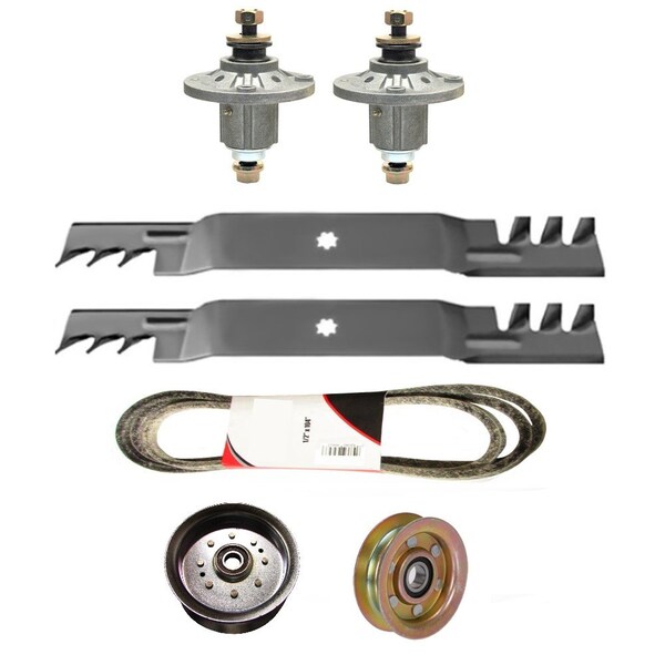 Aic Replacement Parts 42 Deck Rebuild Kit 100 Series Fits Gator Blades Spindles Idlers Belt Fits JD AY-LAE40-0071 - main